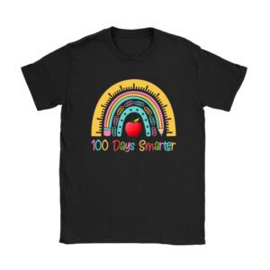 100th Day of School Teacher 100 days smarter rainbow Unisex T-Shirt TH1074