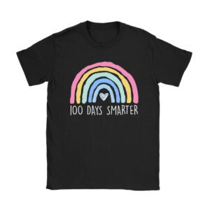 100th Day of School Teacher 100 days smarter rainbow Unisex T-Shirt TH1077