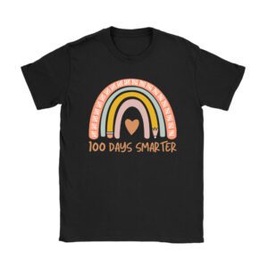 100th Day of School Teacher 100 days smarter rainbow Unisex T-Shirt TH1078