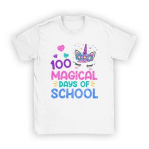 100th Day of School Unicorn 100 Magical Days Teacher Girls Unisex T-Shirt TH1134