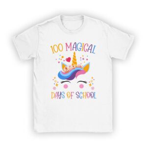 100th Day of School Unicorn 100 Magical Days Teacher Girls Unisex T-Shirt TH1135