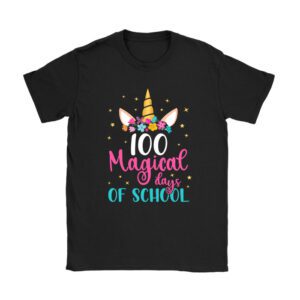 100th Day of School Unicorn 100 Magical Days Teacher Girls Unisex T-Shirt TH1136