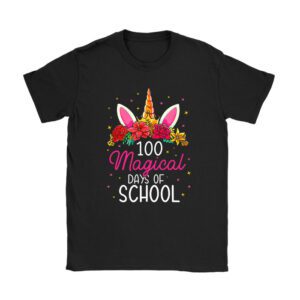 100th Day of School Unicorn 100 Magical Days Teacher Girls Unisex T-Shirt TH1138