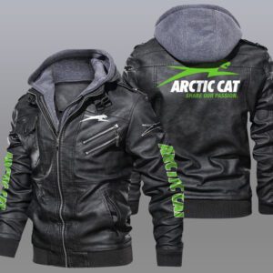 Arctic Cat Black Brown Leather Jacket LIZ063