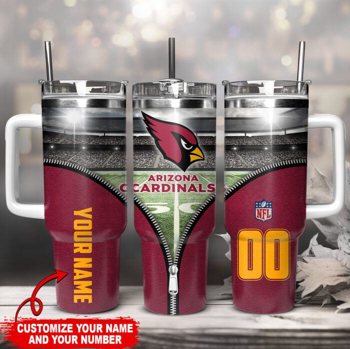 Arizona Cardinals NFL 32 Teams 40oz Stanley Tumbler Custom Name And Number STT1666