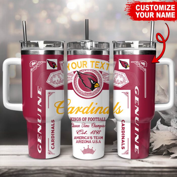 Arizona Cardinals NFL Kings Of Football Custom Your Text Stanley Tumbler 40Oz STT1762