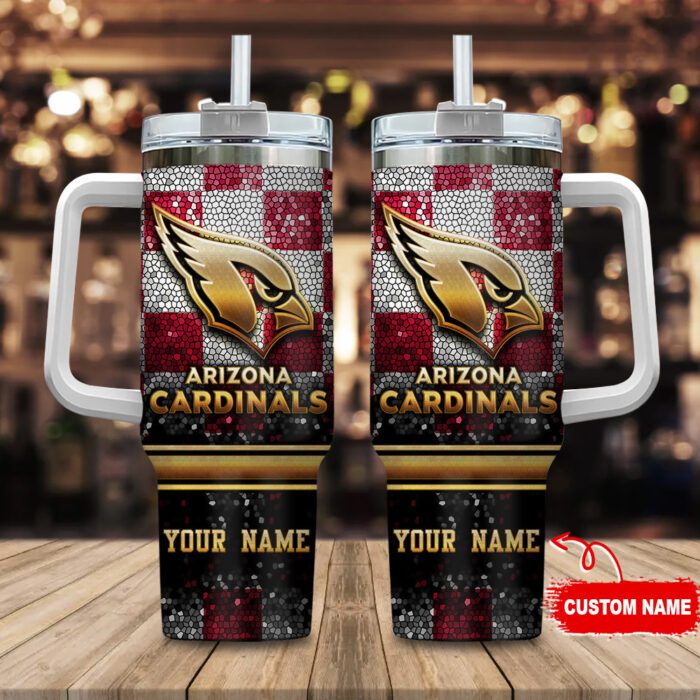 Arizona Cardinals Personalized NFL Glitter 40oz Stanley Tumbler STT1730