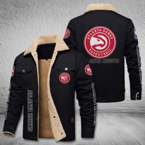 Atlanta Hawks Fleece Cargo Jacket Winter Jacket FCJ1864