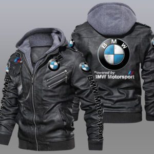 BMW Black Brown Leather Jacket LIZ028
