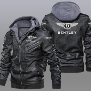 Bentley Black Brown Leather Jacket LIZ032