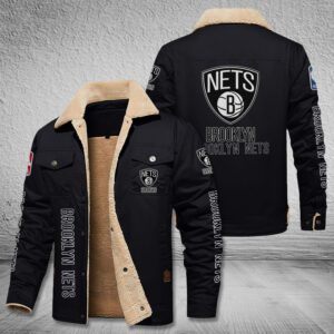 Brooklyn Nets Fleece Cargo Jacket Winter Jacket FCJ1855