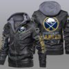 Buffalo Sabres Black Brown Leather Jacket LIZ193