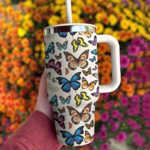 Butterfly Shineful Stanley Tumbler 40oz Colorful STT1328