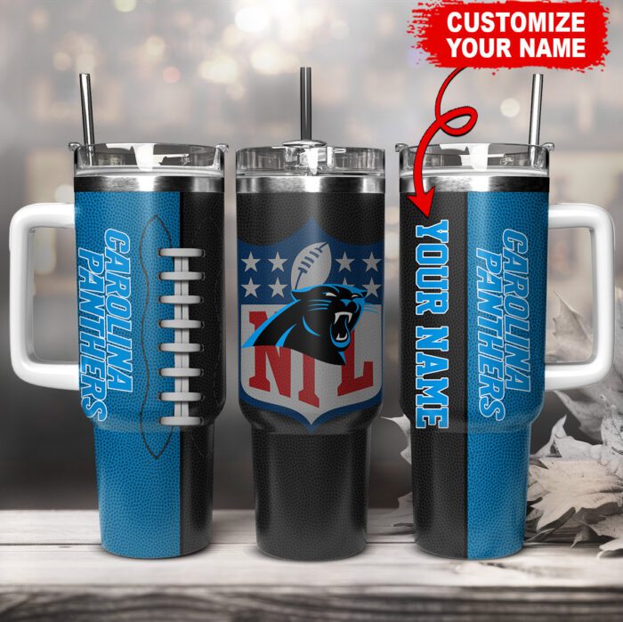 Carolina Panthers NFL 32 Teams Football Custom Name 40oz Stanley Tumbler STT1606