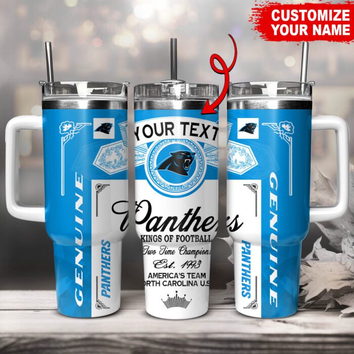 Carolina Panthers NFL Kings Of Football Custom Your Text Stanley Tumbler 40Oz STT1766