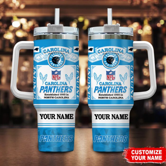 Carolina Panthers NFL Super Bowl Champs Pride Personalized Stanley Tumbler 40Oz