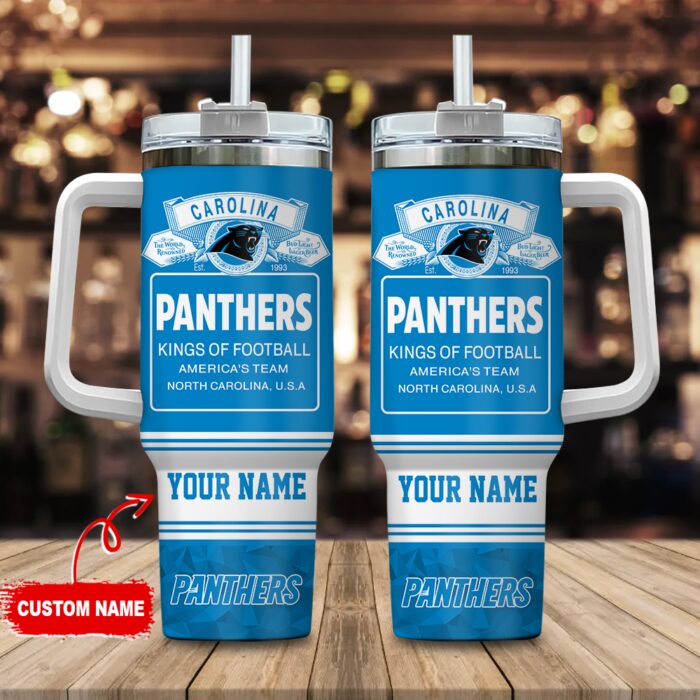 Carolina Panthers Personalized NFL Bud Light 40oz Stanley Tumbler STT1296