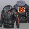 Cincinnati Bengals Black Brown Leather Jacket LIZ209