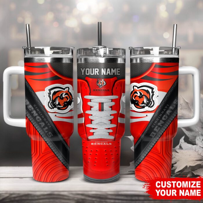 Cincinnati Bengals Sneaker NFL 32 Teams Personalized Stanley Tumbler 40Oz STT1896