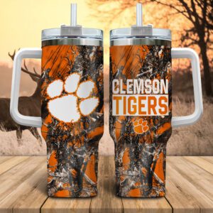 Clemson Tigers NCAA Hunting Personalized Stanley Tumbler 40oz STT1011