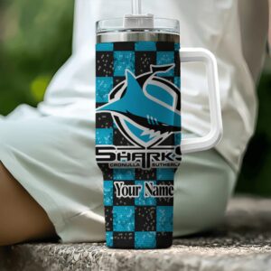 Cronulla Sutherland Sharks NRL Personalized Stanley Tumbler 40oz STT1278