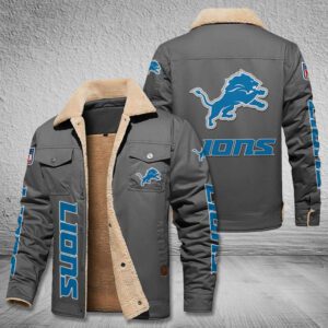 Detroit Lions Fleece Cargo Jacket Winter Jacket FCJ1700