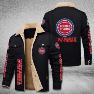 Detroit Pistons Fleece Cargo Jacket Winter Jacket FCJ1863
