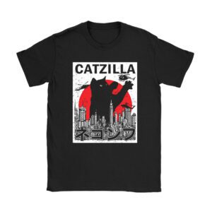 Funny Vintage Japanese Catzilla Siamese Cat Lover Unisex T-Shirt TH1164