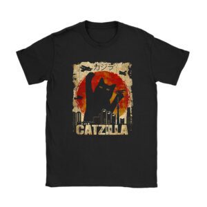 Funny Vintage Japanese Catzilla Siamese Cat Lover Unisex T-Shirt TH1165