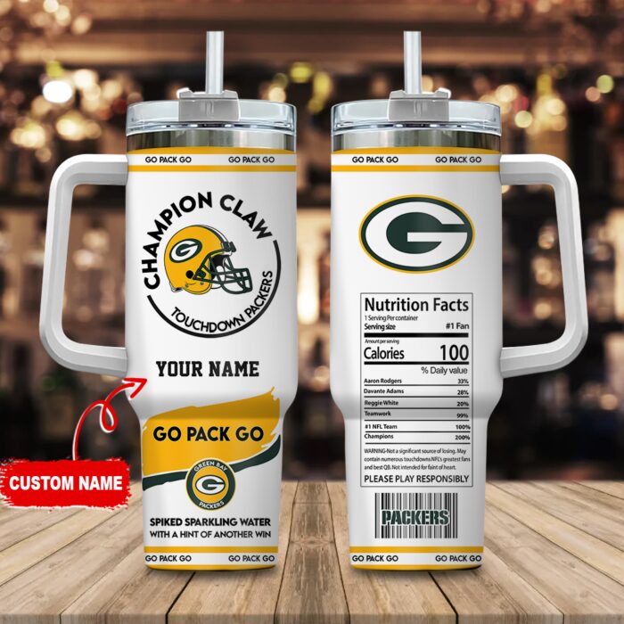 Green Bay Packers Champion Claw NFL Personalized Stanley Tumbler 40Oz STT1355