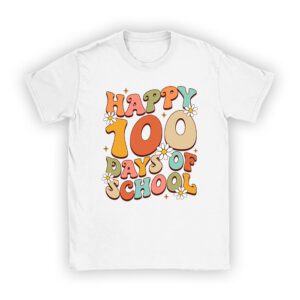 Groovy Teacher Student 100th Day Of School Happy 100 Days Unisex T-Shirt TH1118