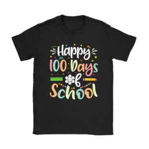 Groovy Teacher Student 100th Day Of School Happy 100 Days Unisex T-Shirt TH1122