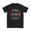 Happy 100 Days Of School Retro Groovy Teacher Student Kids Unisex T-Shirt TH1009