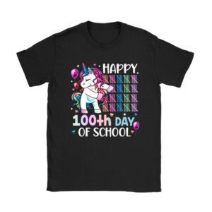 Happy 100th Day Of School Funny Unicorn Student Kids Girls Unisex T-Shirt TH1033