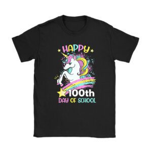 Happy 100th Day Of School Funny Unicorn Student Kids Girls Unisex T-Shirt TH1034