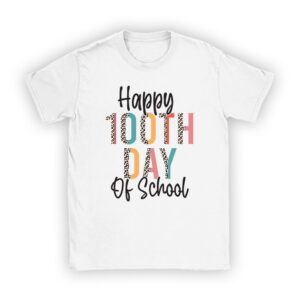 Happy 100th Day Of School Leopard print teacher student Unisex T-Shirt TH1104