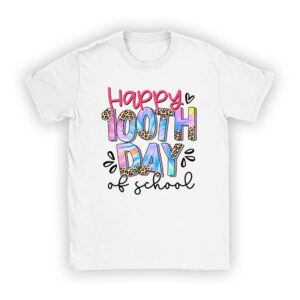 Happy 100th Day Of School Leopard print teacher student Unisex T-Shirt TH1107