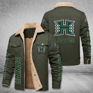 Hawaii Rainbow Warriors Fleece Cargo Jacket Winter Jacket FCJ1951