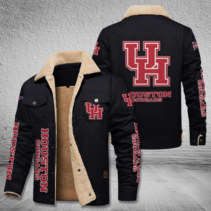 Houston Cougars Fleece Cargo Jacket Winter Jacket FCJ1955