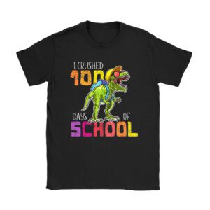 I Crushed 100 Days of School Dinosaur Monster Truck Gift Boy Unisex T-Shirt TH1109