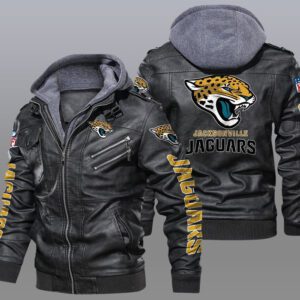 Jacksonville Jaguars Black Brown Leather Jacket LIZ119