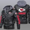 Kansas City Chiefs Black Brown Leather Jacket LIZ189