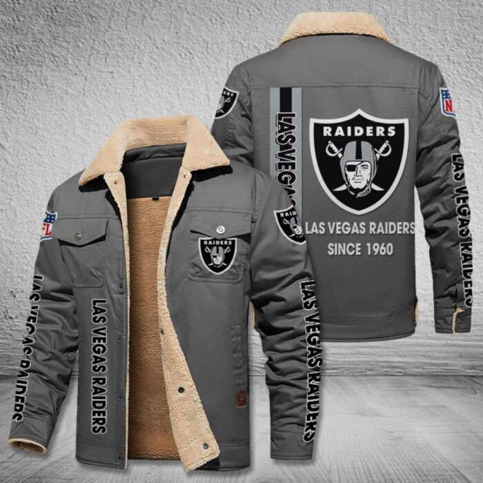 Las Vegas Raiders Fleece Cargo Jacket Winter Jacket FCJ1726