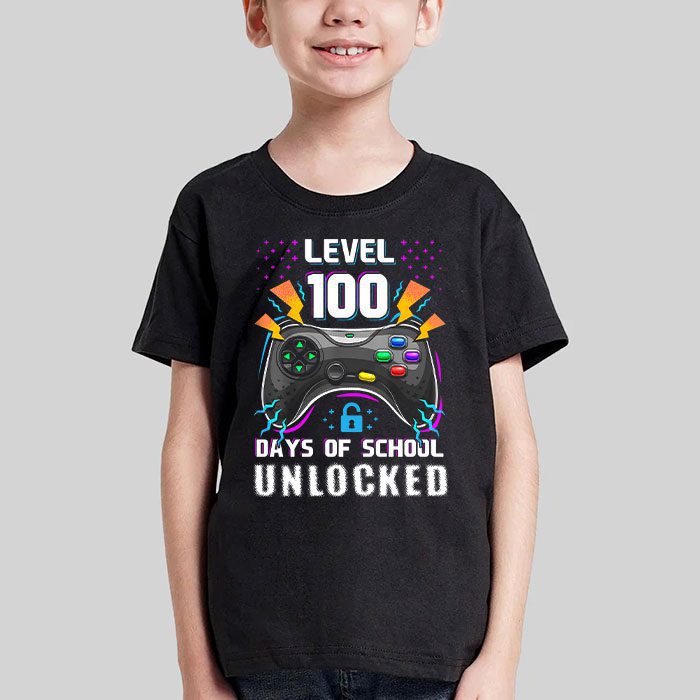 Level 100 Days Of School Unlocked Boys 100th Day Of School Unisex T