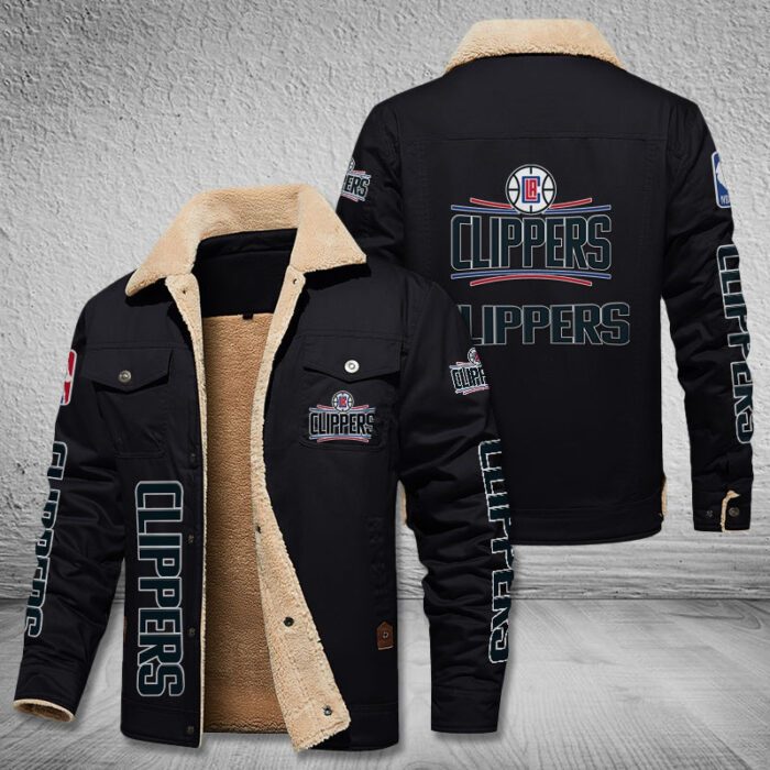 Los Angeles Clippers Fleece Cargo Jacket Winter Jacket FCJ1856