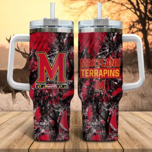 Maryland Terrapins NCAA Hunting Personalized Stanley Tumbler 40oz STT1030