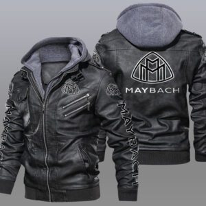 Maybach Black Brown Leather Jacket LIZ068