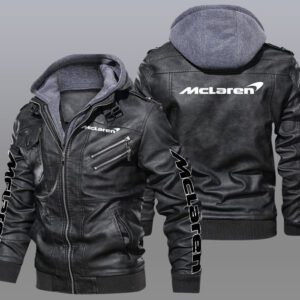 Mclaren Black Brown Leather Jacket LIZ077