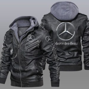 Mercedes Benz Black Brown Leather Jacket LIZ059
