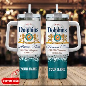 Miami Dolphins Personalized NFL Champions Modelo 40oz Stanley Tumbler STT1395